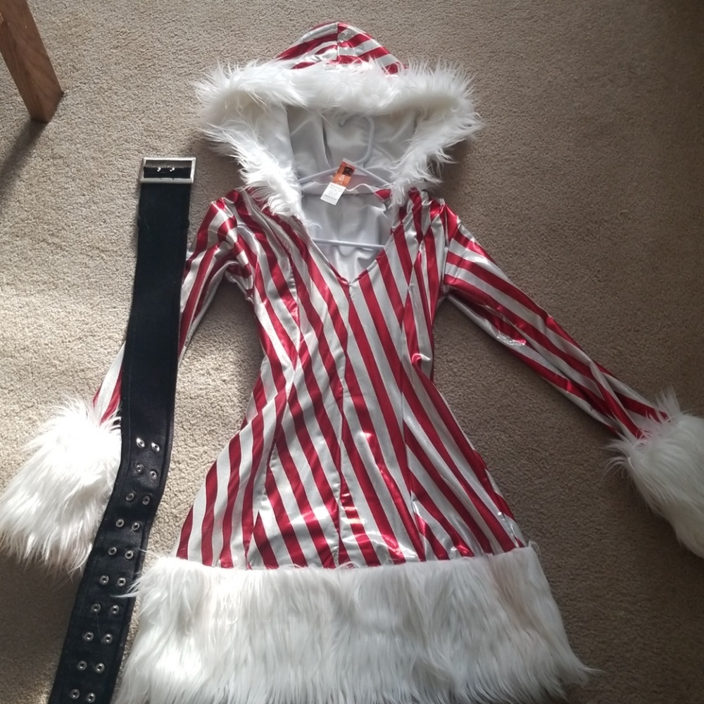 J. VALENTINE Candy Cane Costume w/Boot Covers